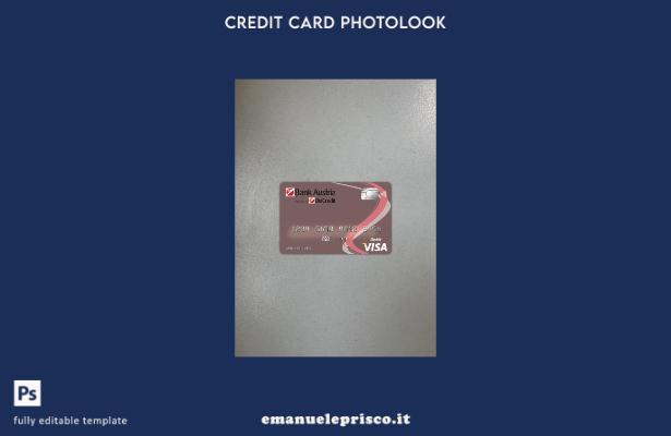 modello frontale photolook per carta visto Austria Bank Austria stile verificato